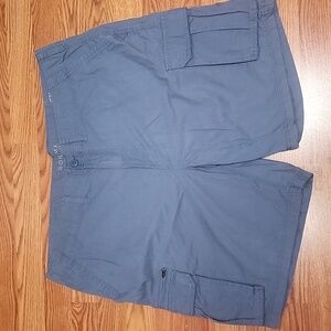 Sonoma Cargo Shorts Men's 46 Blueish Gray Zip Pockets